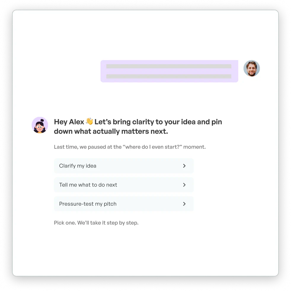 AI Coaching interface demo